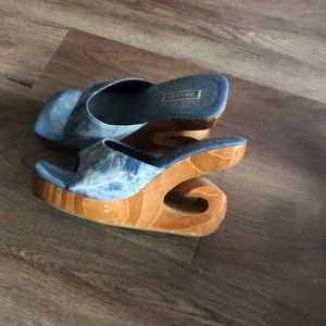 Denim clogs